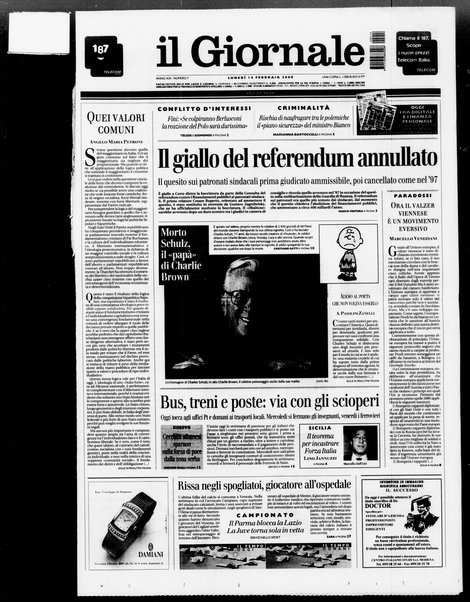 Il giornale del lunedi
